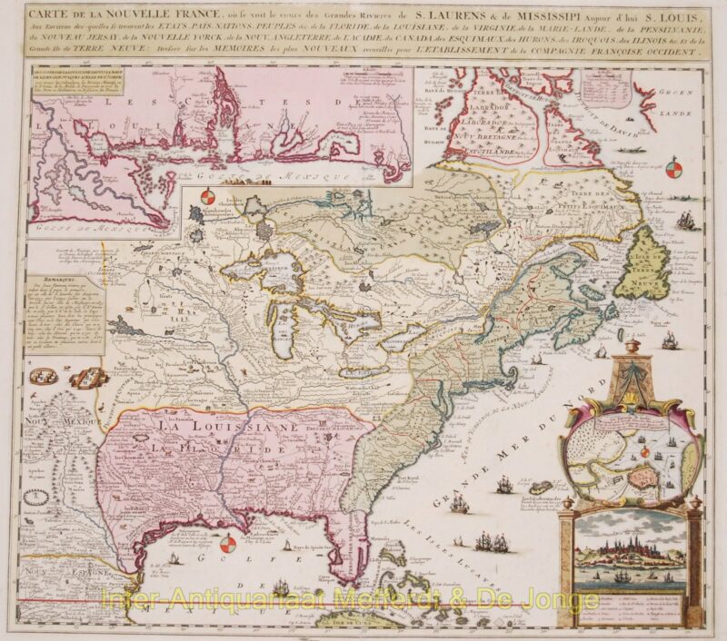 America, Louisiana – Henri Chatelain, 1719