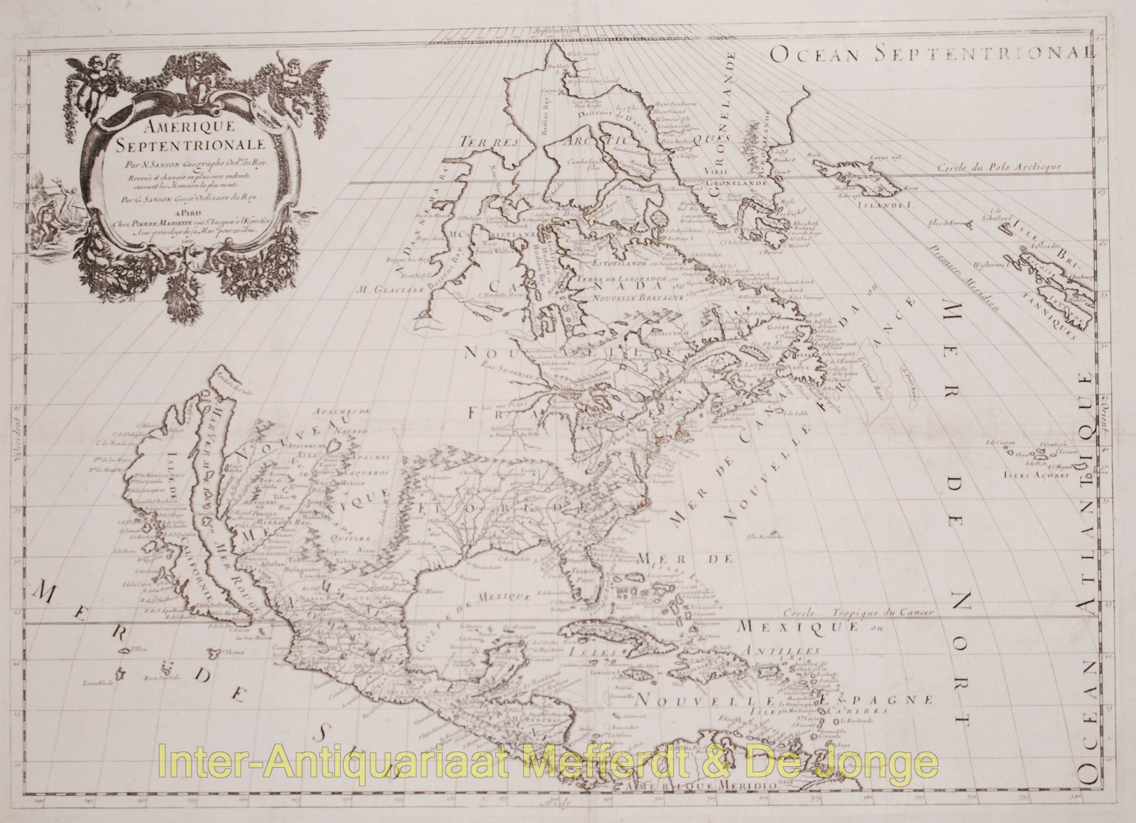 Mariette-- Pierre - North America antique map - Sanson