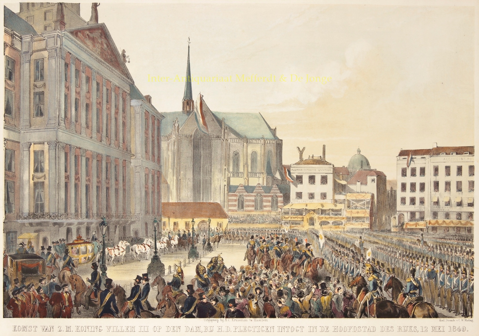  - Amsterdam, intocht Willem III - Charles Rochussen, 1849