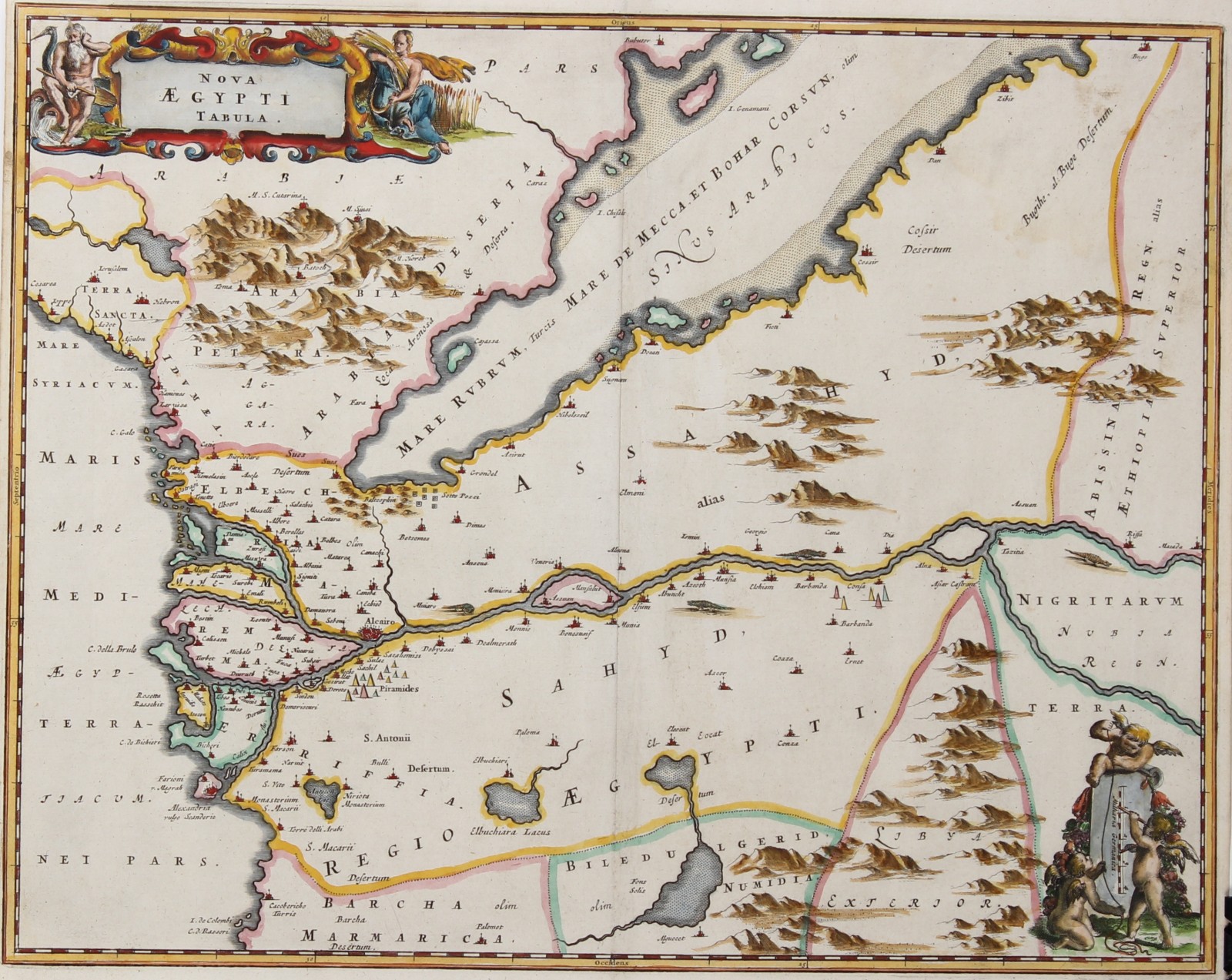 Blaeu-- Joan - Egypt and the Gulf - Olfert Dapper, c. 1670
