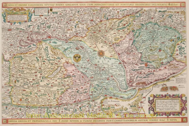 Hungary antique map – Visscher, 1634