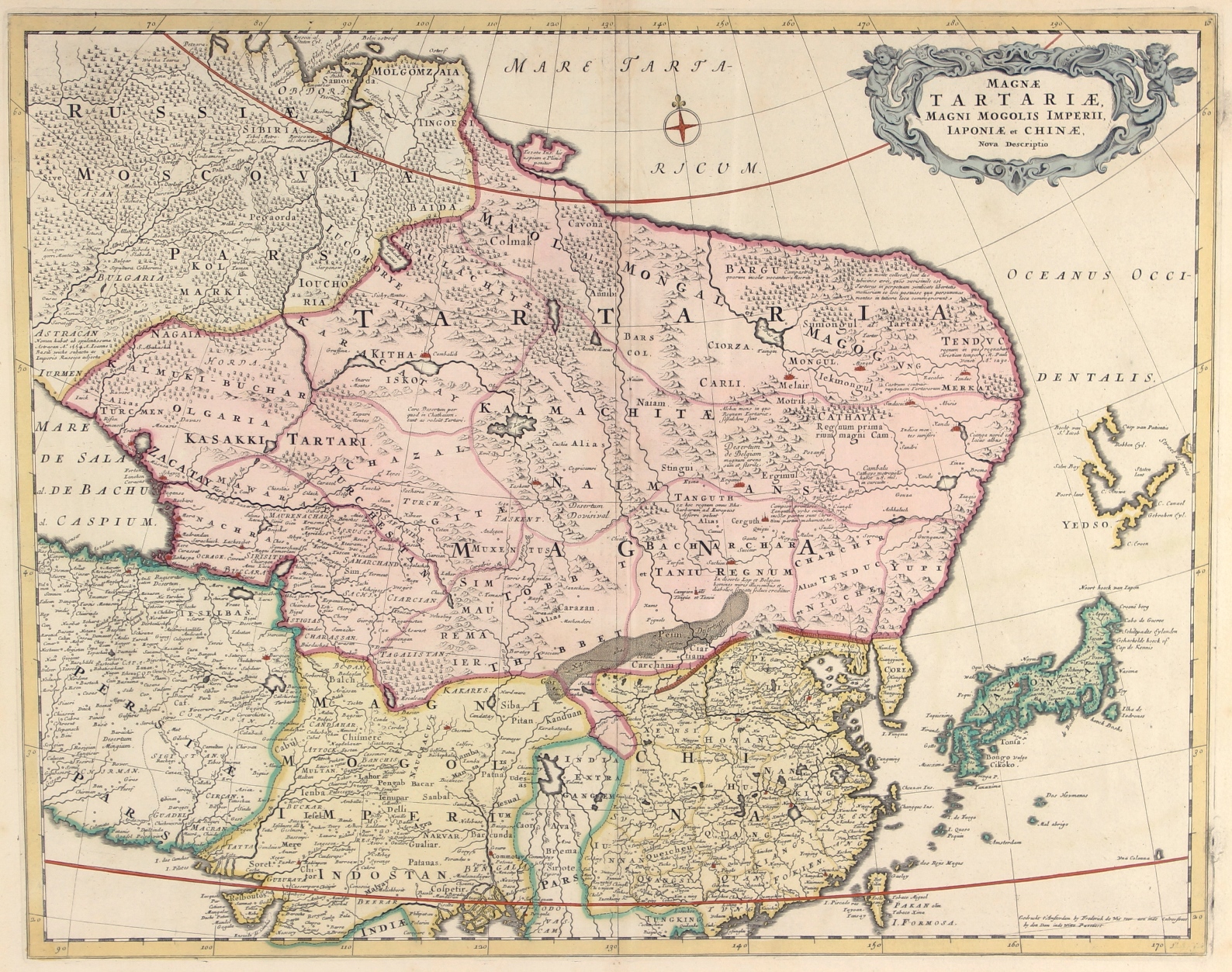 Wit-- Frederick de (1630-1706) - Tartary, China, Japan - De Wit, 1680