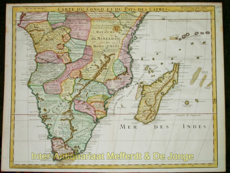 Zuidelijk Afrika – Carte du Congo et du Pays des Cafres