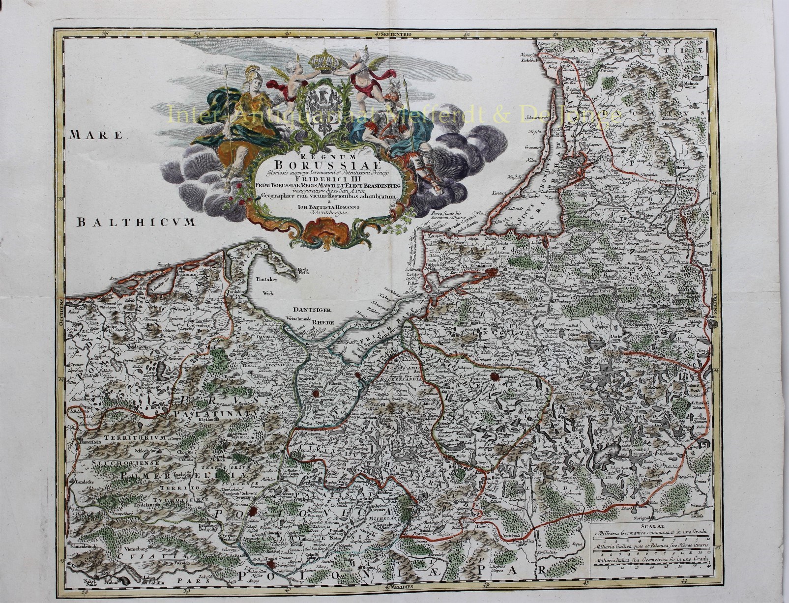 Homann-- Jean Baptiste - Poland, Kaliningrad/Knigsberg (Pomerania and East Prussia) - Johann Baptiste Homann, c. 1710