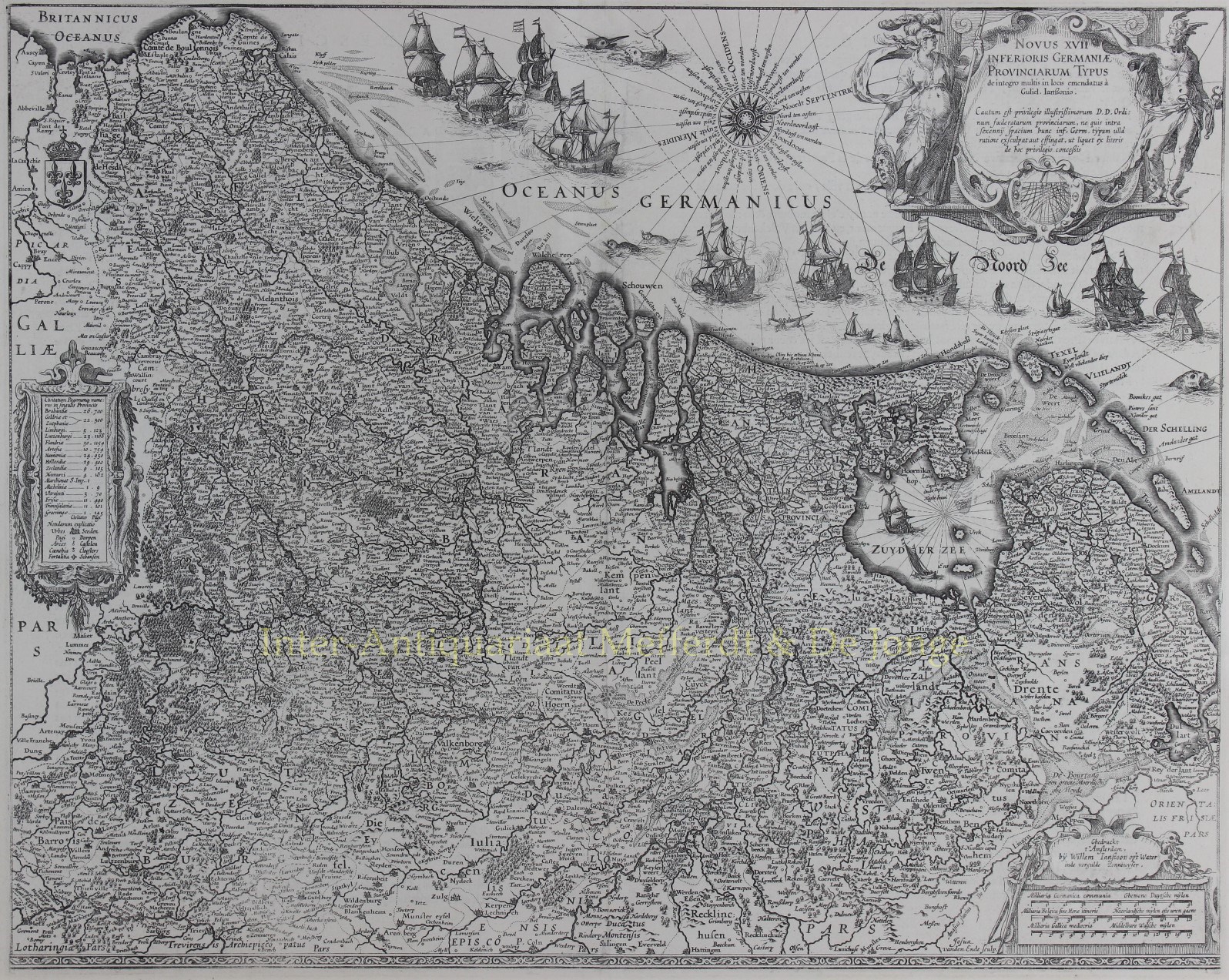 Blaeu-- Willem - Seventeen Provinces - Willem Blaeu, 1630