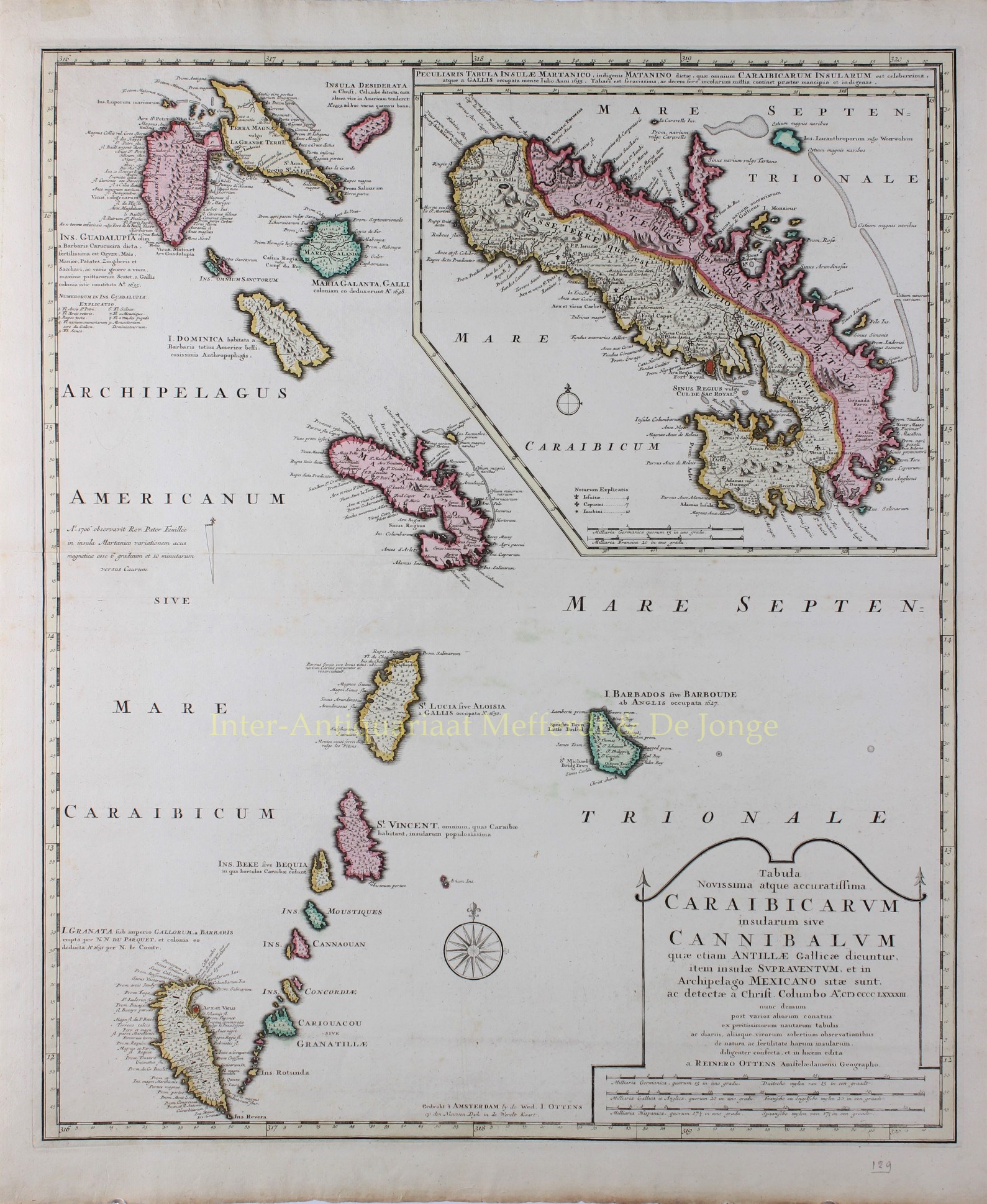 Ottens-- Reinier - Caribbean, Windward Islands - Widow of Joachim Ottens, 1719-1723