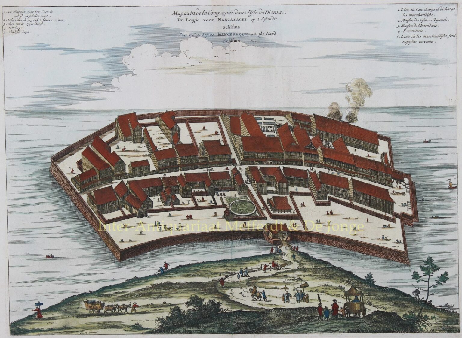 Dutch trading post Dejima 築島 Nagasaki Japan 17th century history V.O.C