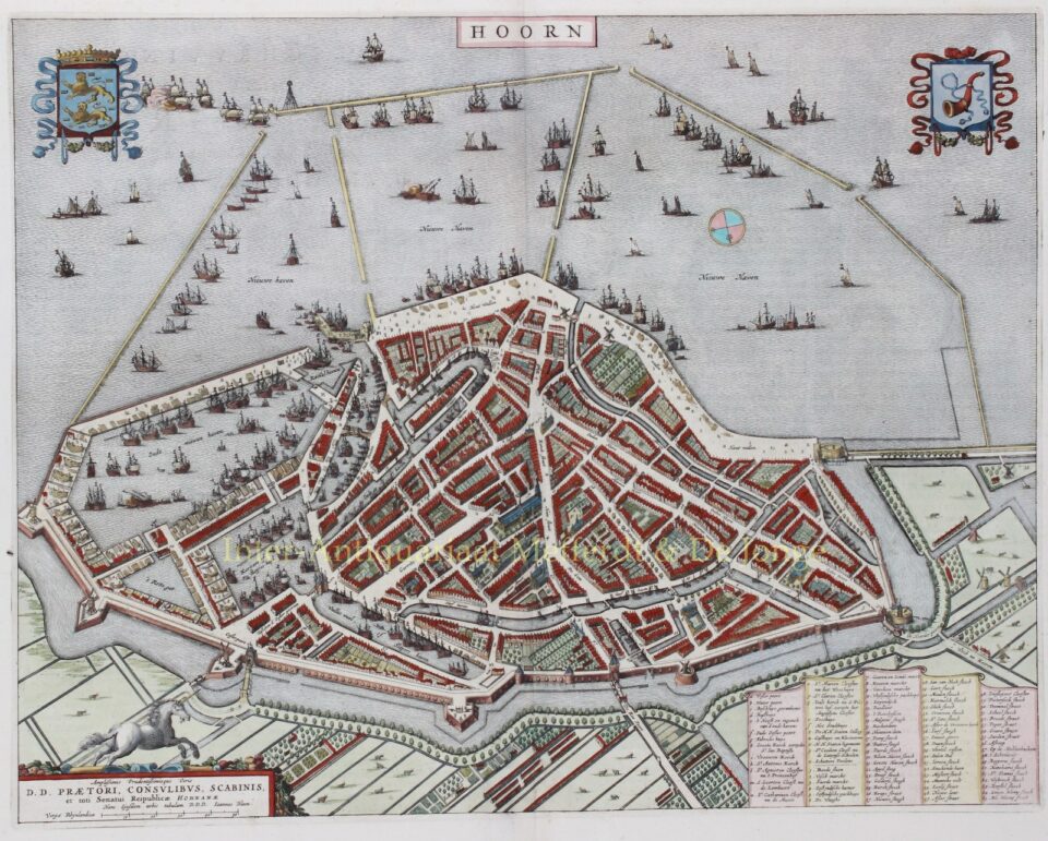 antique map of Hoorn