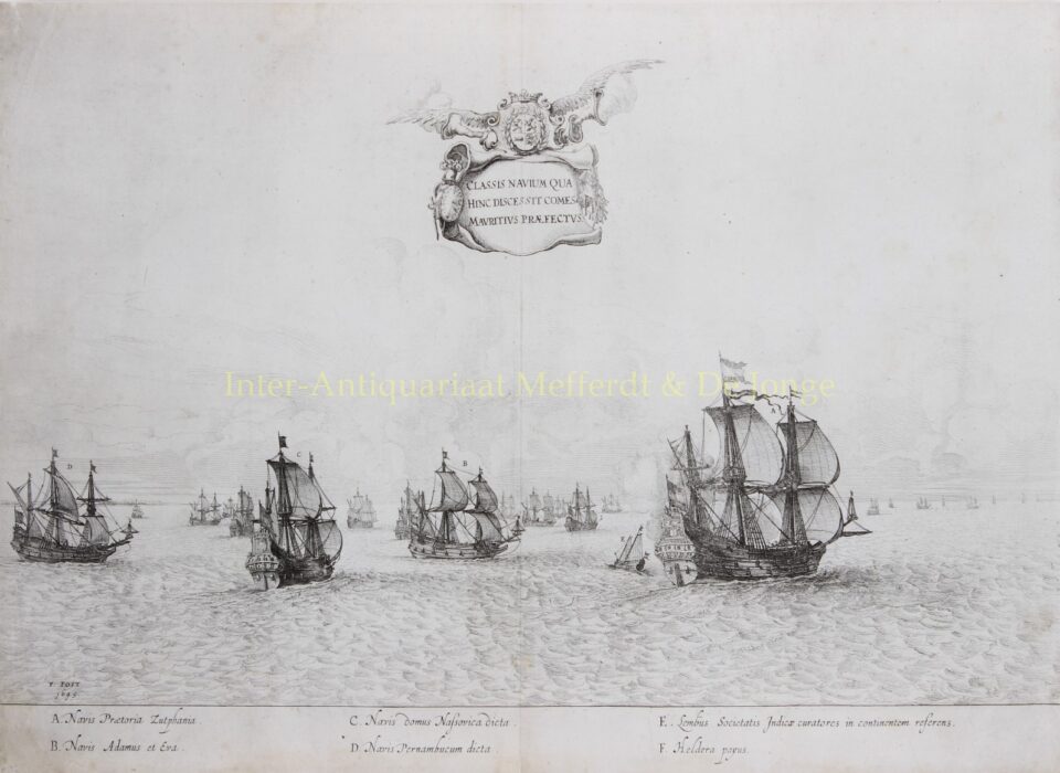 Vertrekkende vloot Johan Maurits van Nassau naar Brazilië - Salomon Savery naar Frans Post