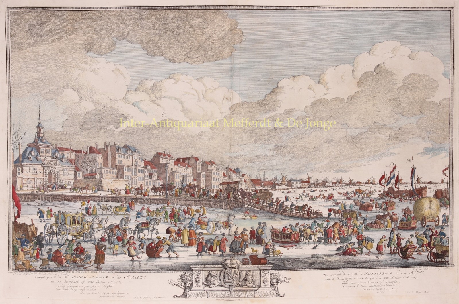Fargue-- Paulus Constantijn la - Rotterdam, winter view - Paulus Constantijn la Fargue, 1763