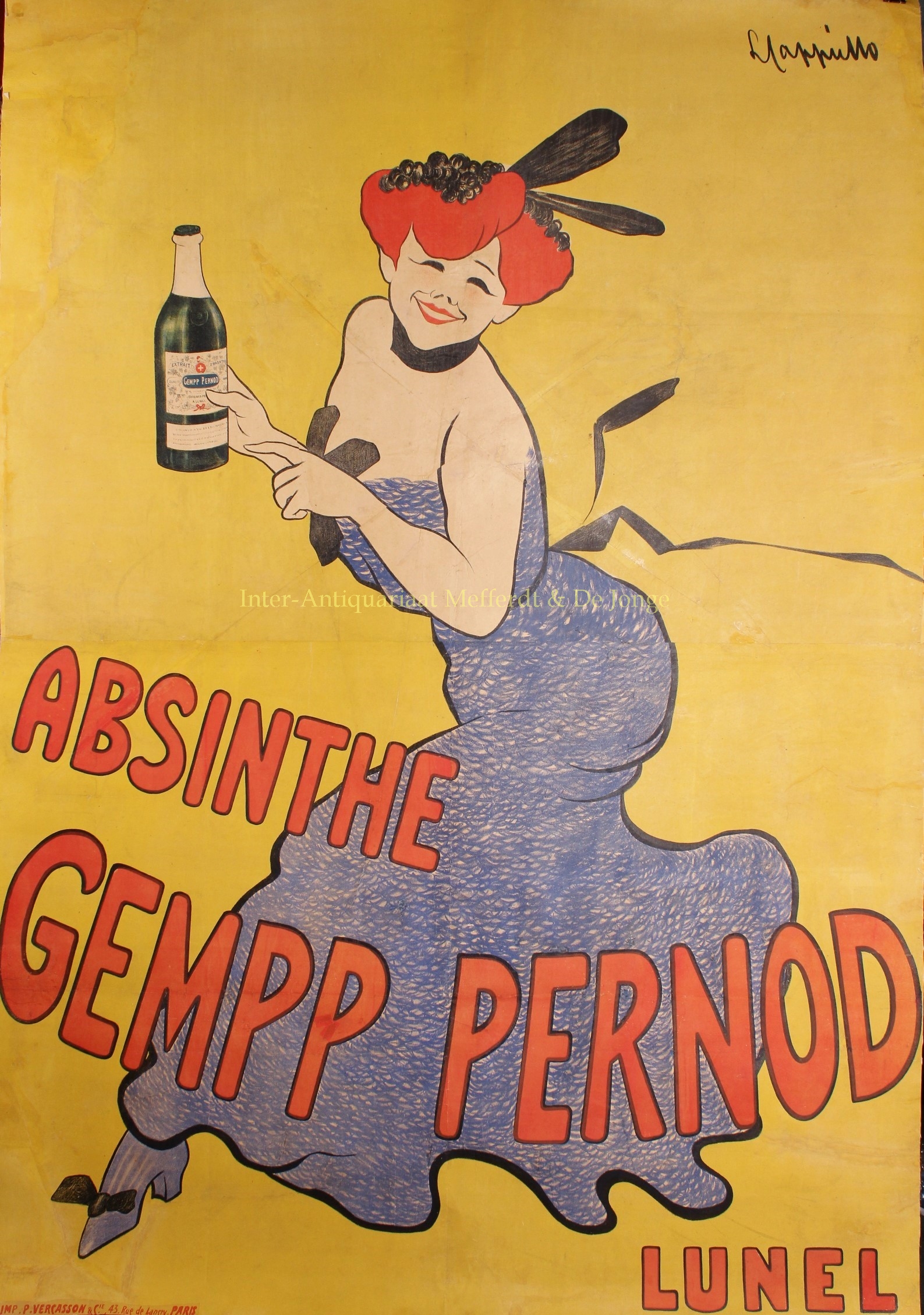 Cappiello-- Leonetto (1875-1942) - Absinthe Gempp Pernod - Leonetto Cappiello, c. 1908
