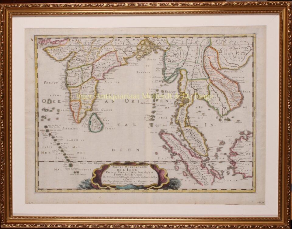 17th century map of India and Southeast Asia