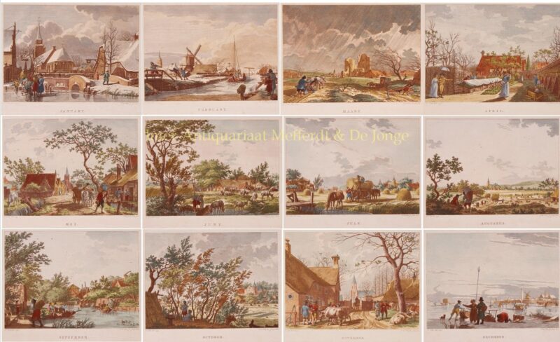 The Twelve Months – Izaak de Wit Jansz. after Jacob Cats, 1805-1807
