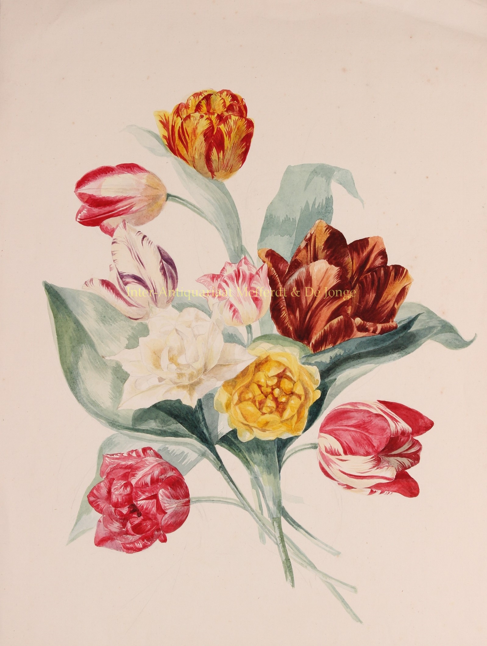  - Bouquet of tulips - Johanna Helena Buyskes, c. 1865