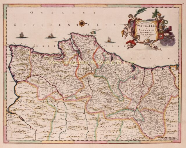 17e-eeuwse kaart van Portugal en de Algarve
