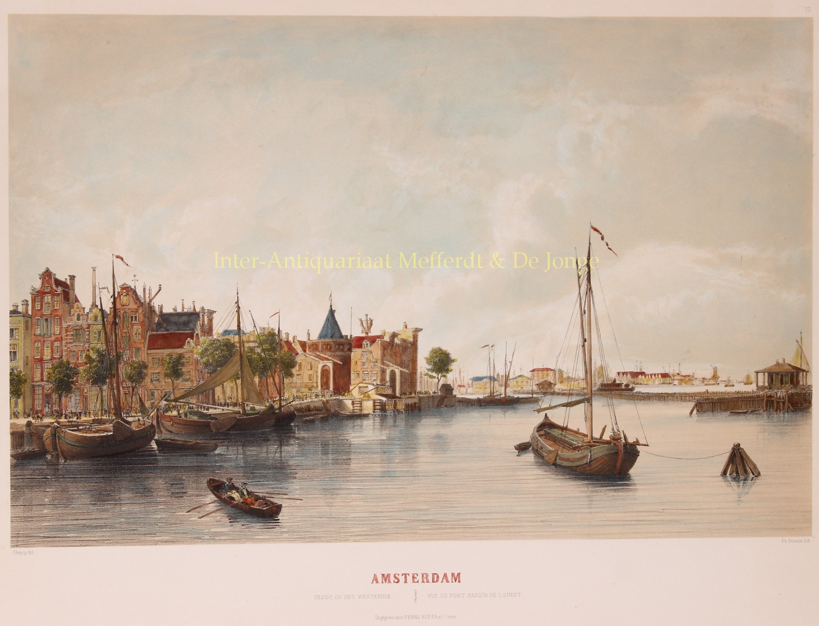 Buffa & Zn-- Frans - Amsterdam, Westerdok - Frans Buffa & Zn., ca. 1850