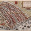 kaart van 16e-eeuws Amsterdam
