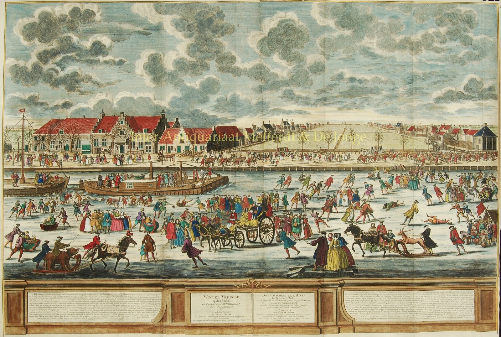 Horst-- Tileman van der - Amsterdam icebreaker, winter scene - Pieter Schenk, 1746