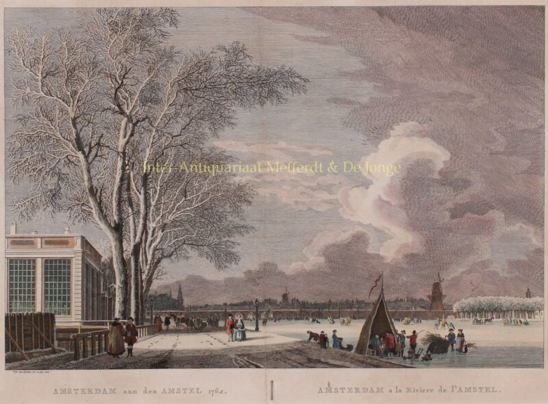 Amsterdam, winter – Pierre Fouquet after Paulus van Liender, 1762