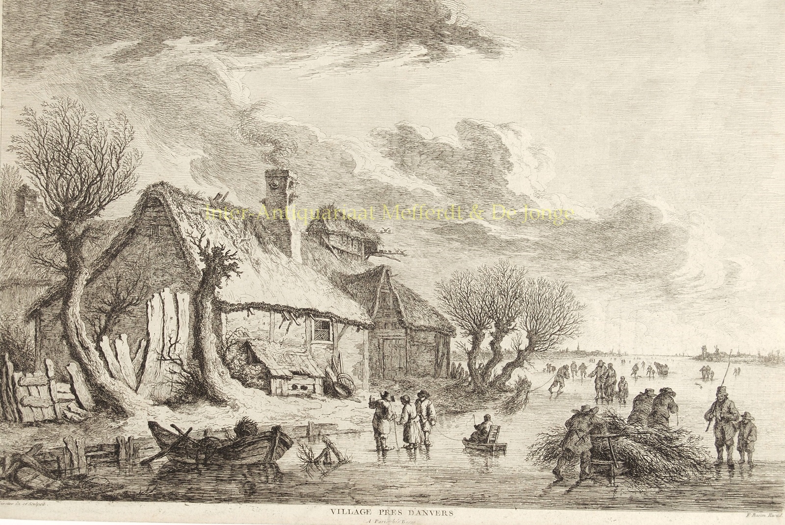 Basan-- Franois - ijsgezicht nabij Antwerpen, Dutch winter scene,1775