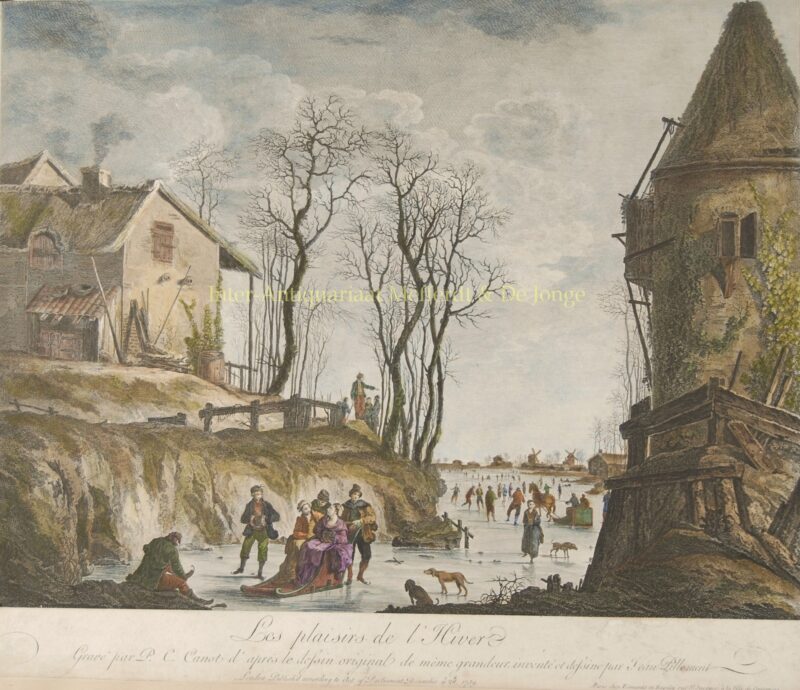 Winter pleasures – Pierre Charles Canot after Jean-Baptiste Pillement, 1759