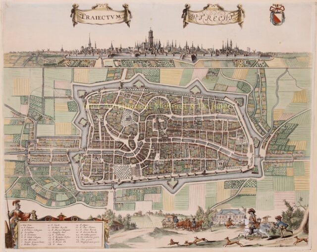 17e-eeuwse plattegrond van Utrecht