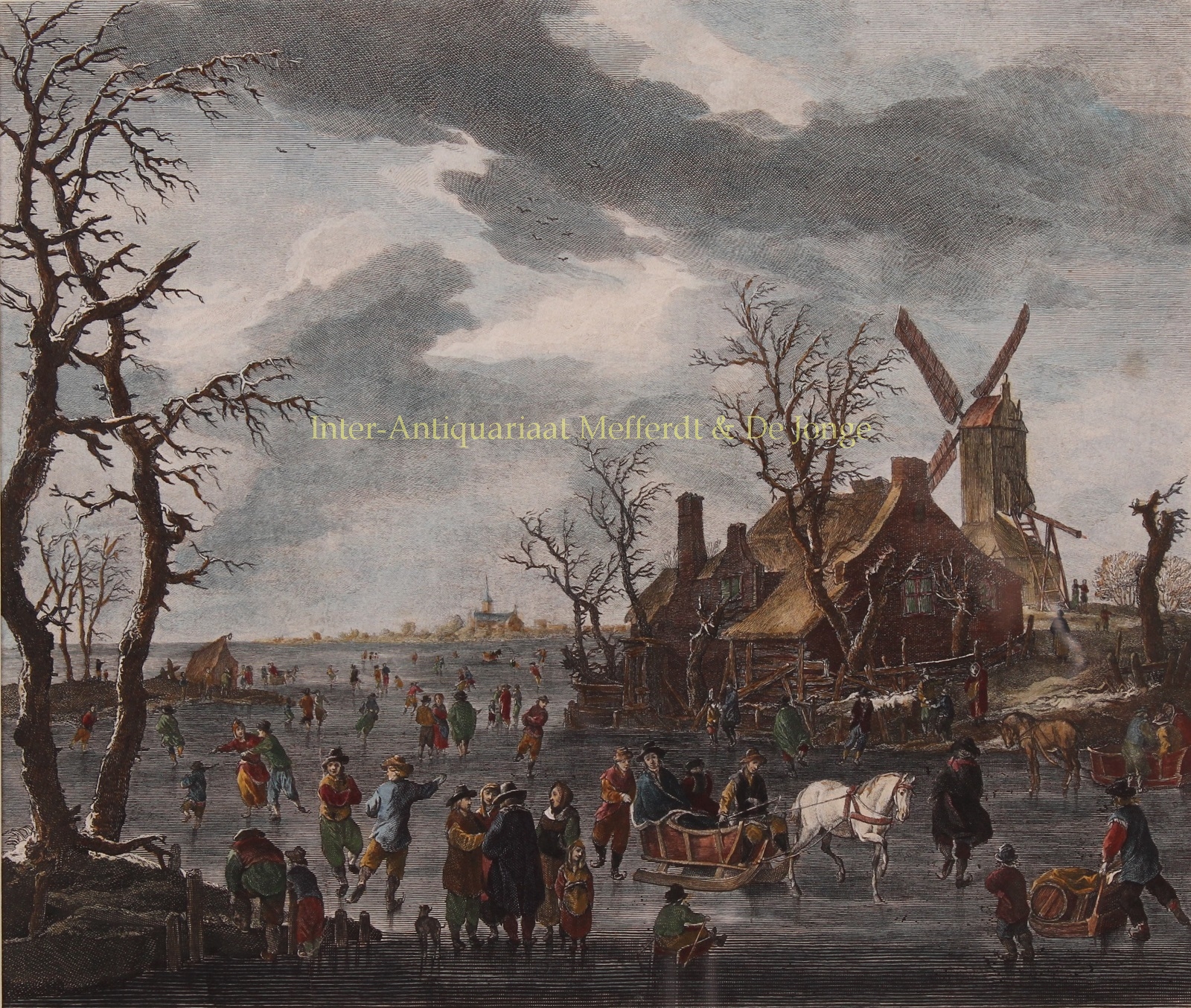 Conti-- Carl - Dutch winter scene - Carl Conti after Franz de Paula Ferg, 1786-1795