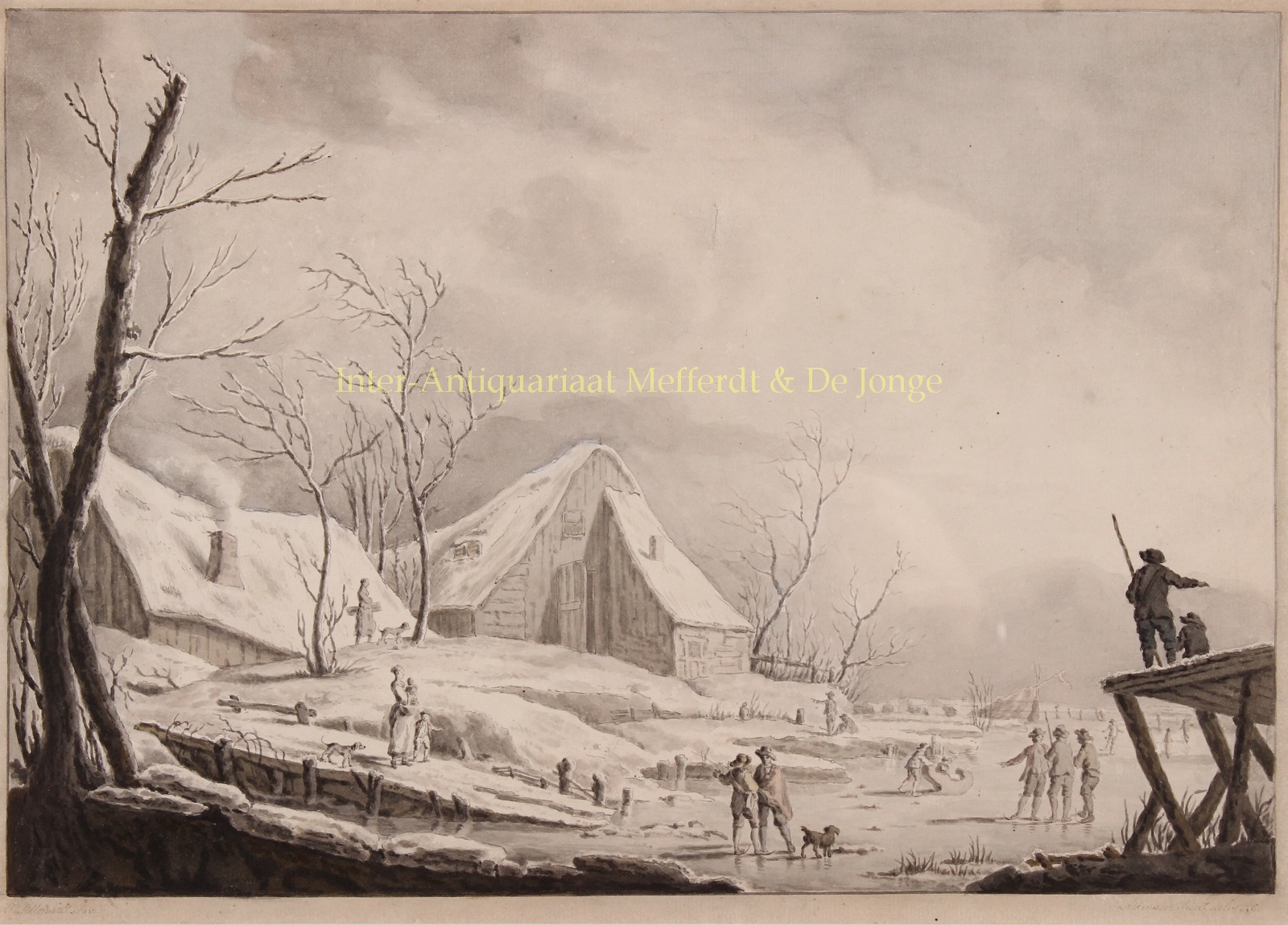 Atkinson-- John - Winter landscape - John Atkinson after Jean Pillement, 1776