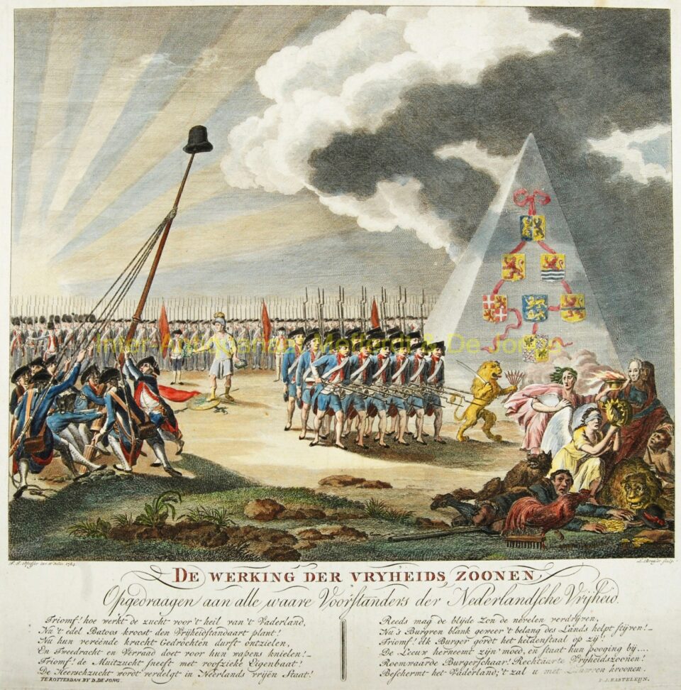 Patriottenbeweging - zinneprent uit 1784