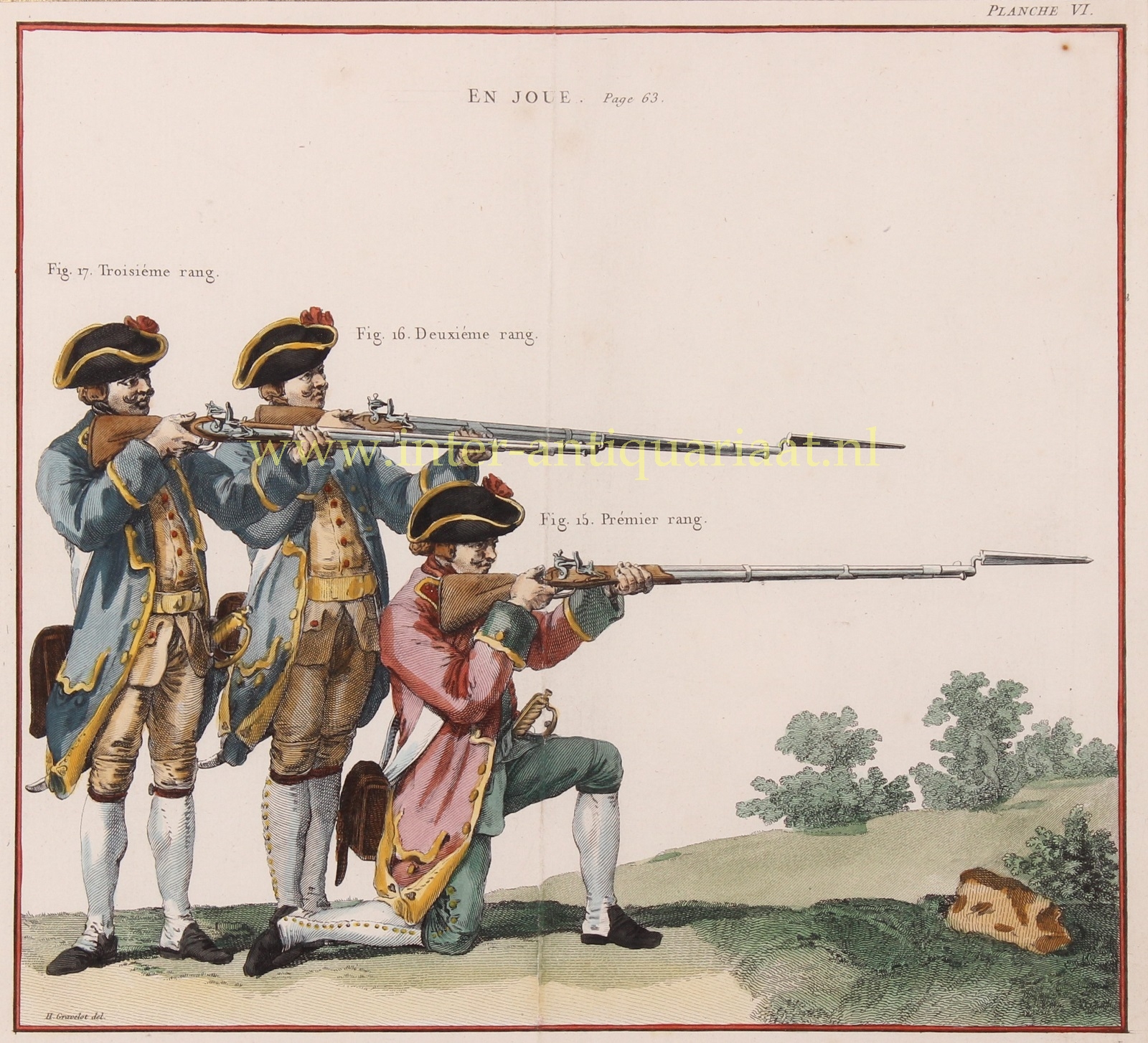  - French Royal Army - after Hubert-Franois Gravelot, 1766