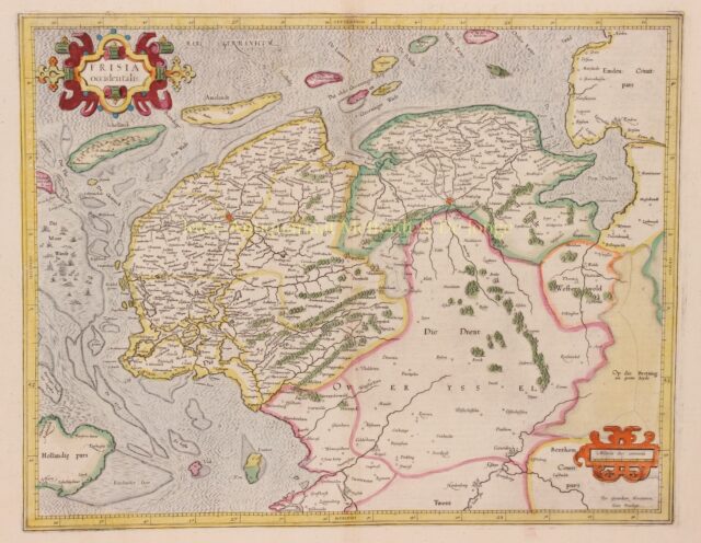16e-eeuwse kaart van Friesland, Groningen, Drenthe