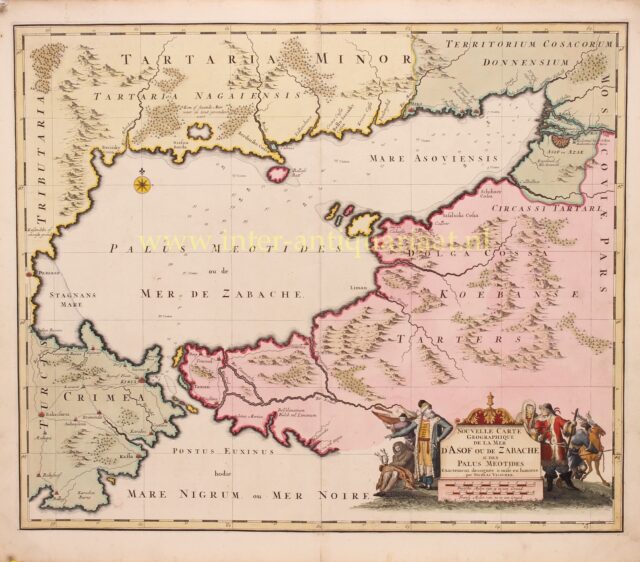 17th century map of the Sea of Azov