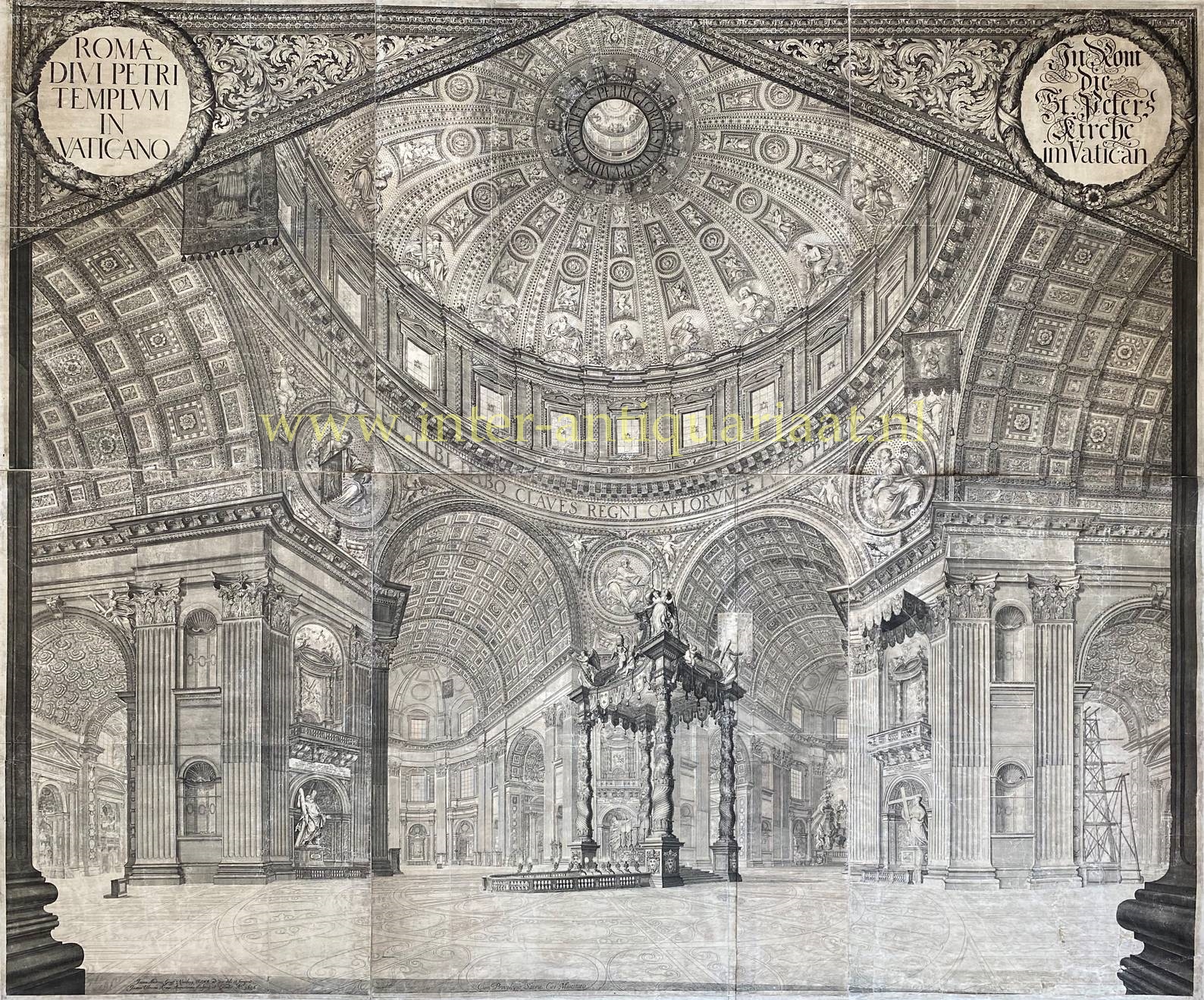  - St. Peter's Basilica interior - Johann Ulrich Kraus after Johann Andreas Graff, 1696