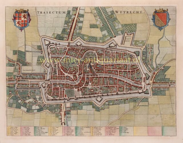 oude kaart Utrecht stad 17e-eeuw Joan Blaeu