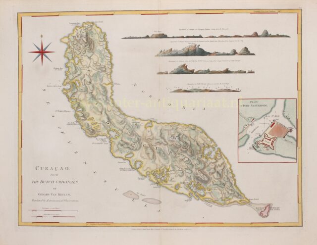 18e-eeuwse kaart van Curaçao