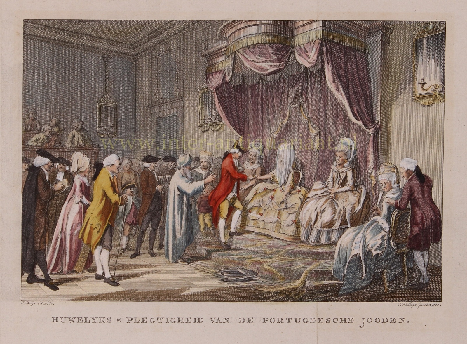 Buys-- Jacobus (1724-1801) - Jewish Wedding - Caspar Philips Jacobsz. after Jacobus Buys, 1780