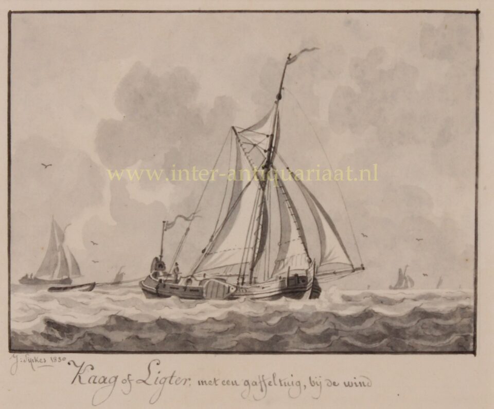 19e-eeuws kaag schip