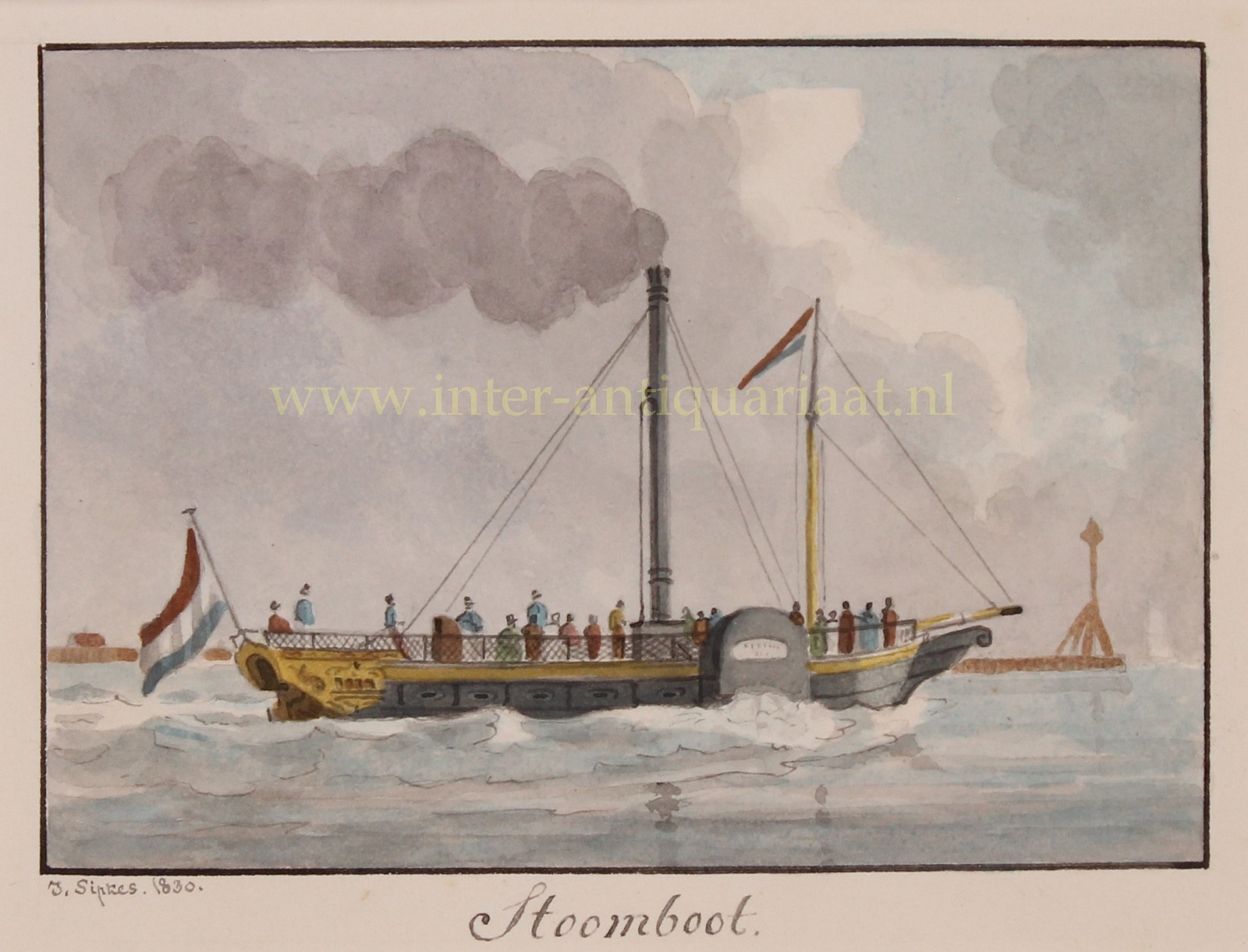 Sipkes-- Joseph - Dutch paddle steamer - Joseph Sipkes, 1830