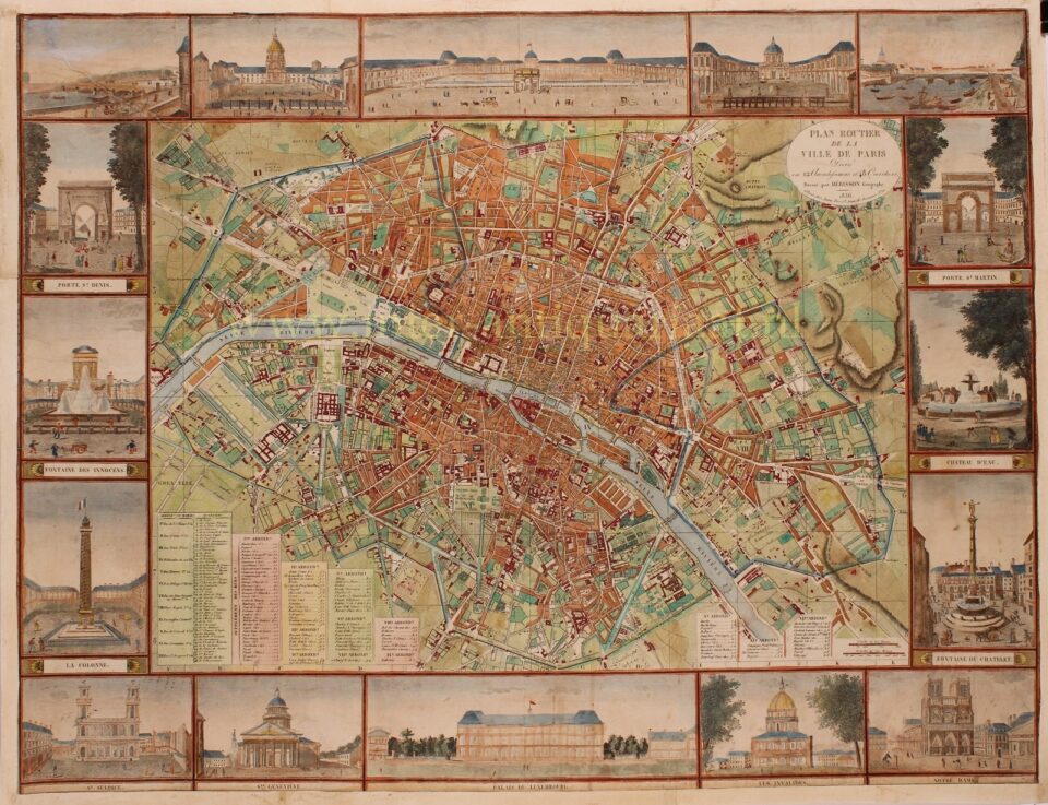 plan of 19th century Paris