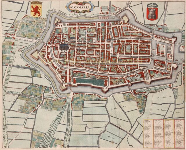 17e-eeuwse kaart van Alkmaar