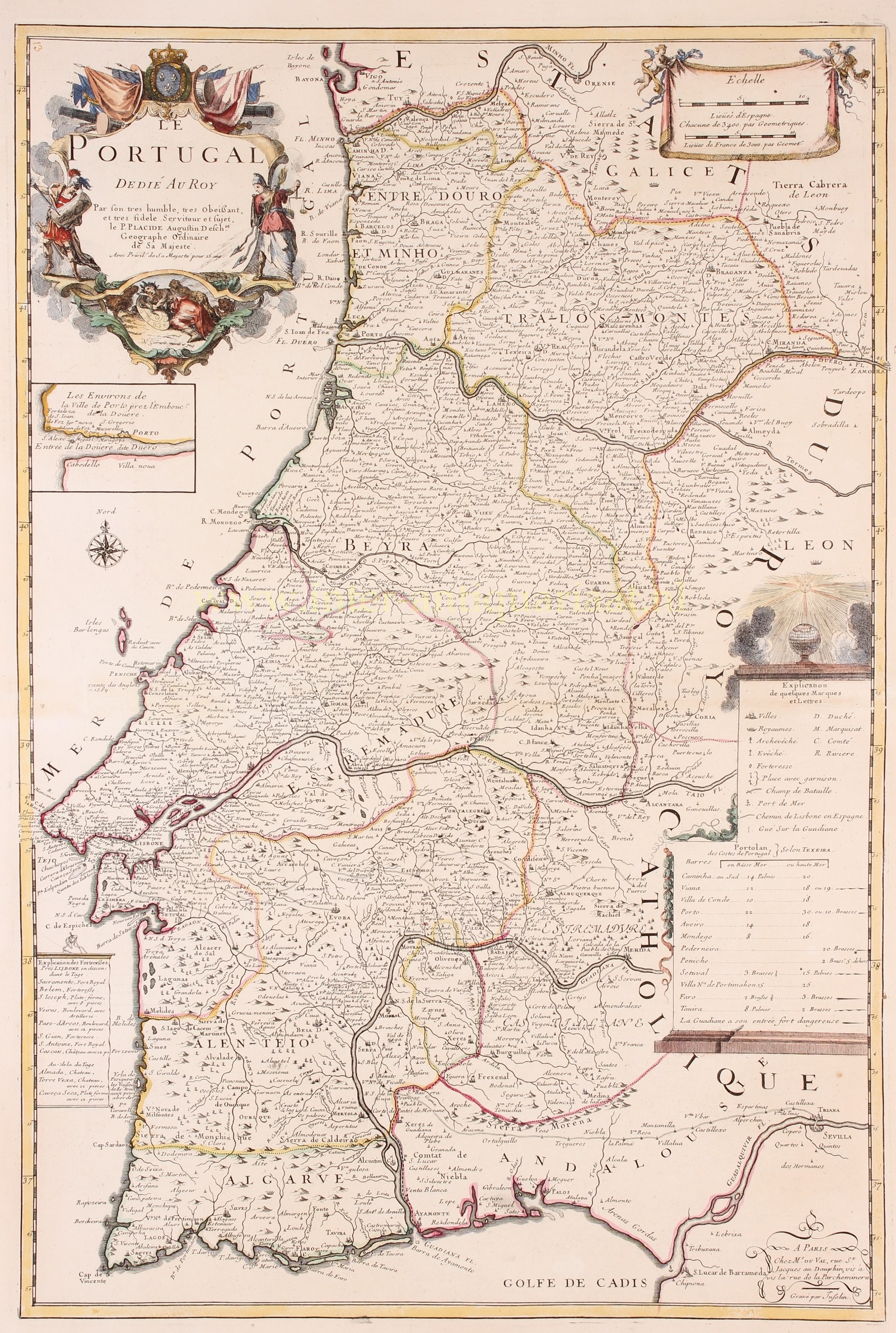  - Portugal - Pierre DuVal + Placide de Sainte-Hlne, c. 1700