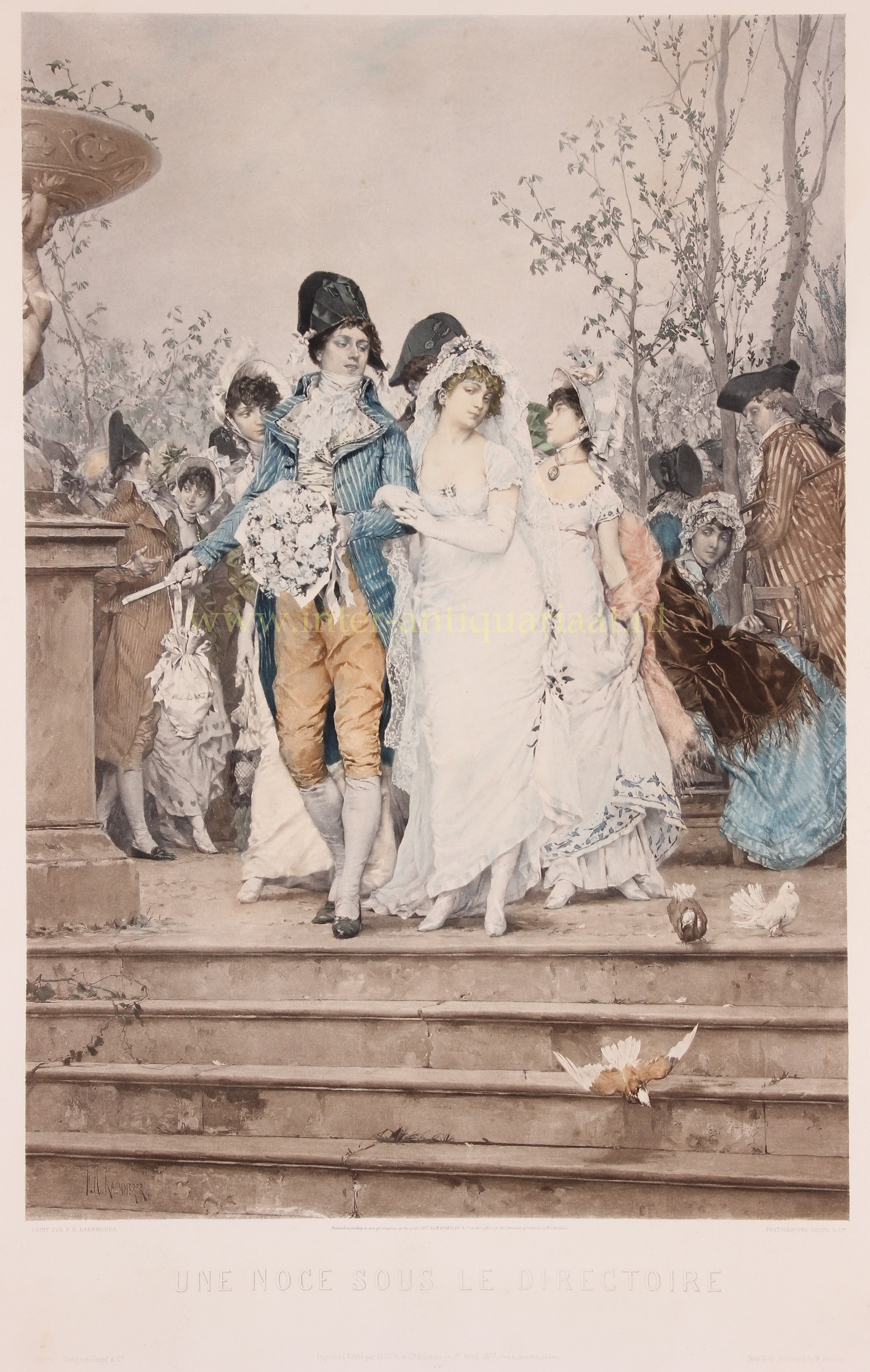 Kaemmerer-- Frederik Hendrik (1839-1902) - The wedding - Frederik Hendrik Kaemmerer, 1877
