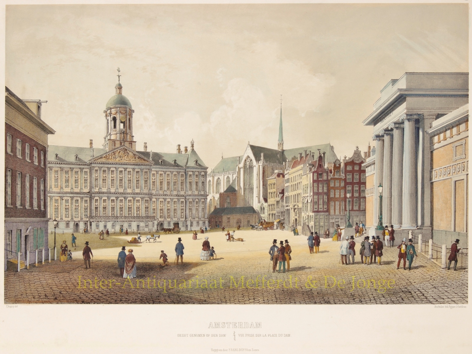 Buffa & Zn-- Frans - Royal Palace of Amsterdam - Frans Buffa & Zn., ca. 1850