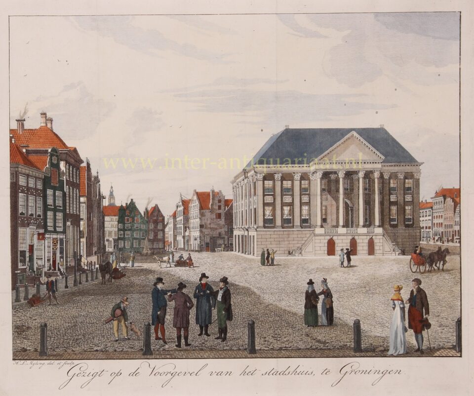 Grote Markt Groningen begin 19e-eeuw