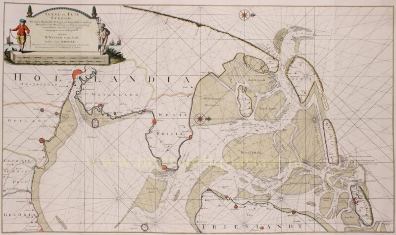 Zuiderzee, Texel, Vlieland, Terschelling – Nicolaas Witsen + Covens en Mortier, 1712