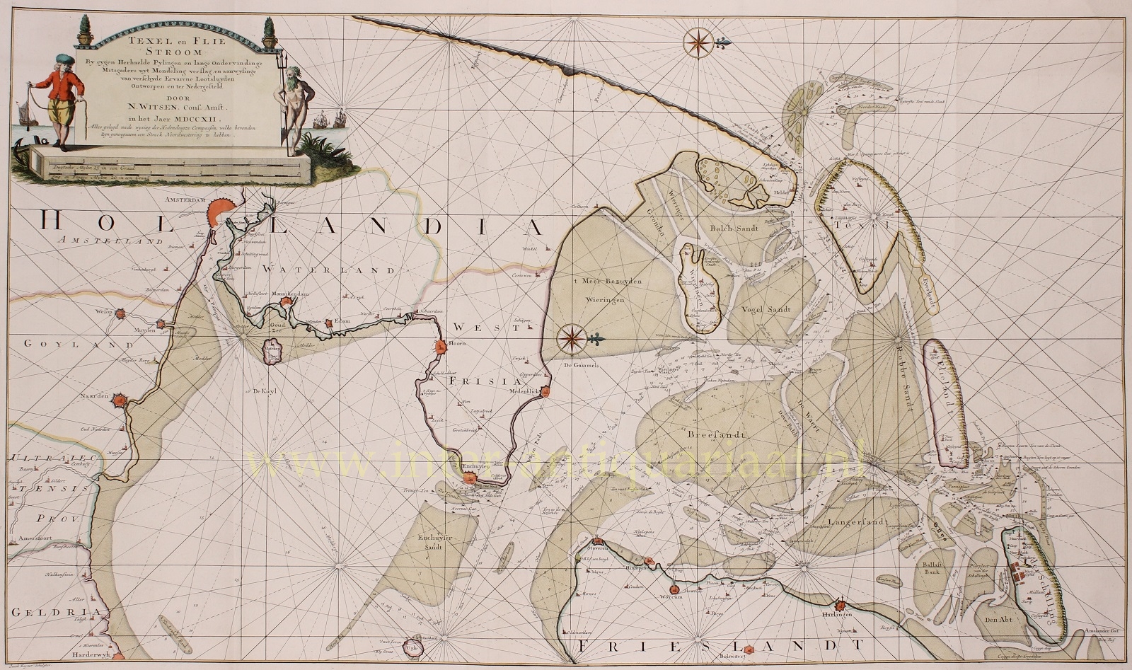 Covens & Mortier - Zuiderzee, Texel, Vlieland, Terschelling - Nicolaas Witsen + Covens & Mortier, 1712