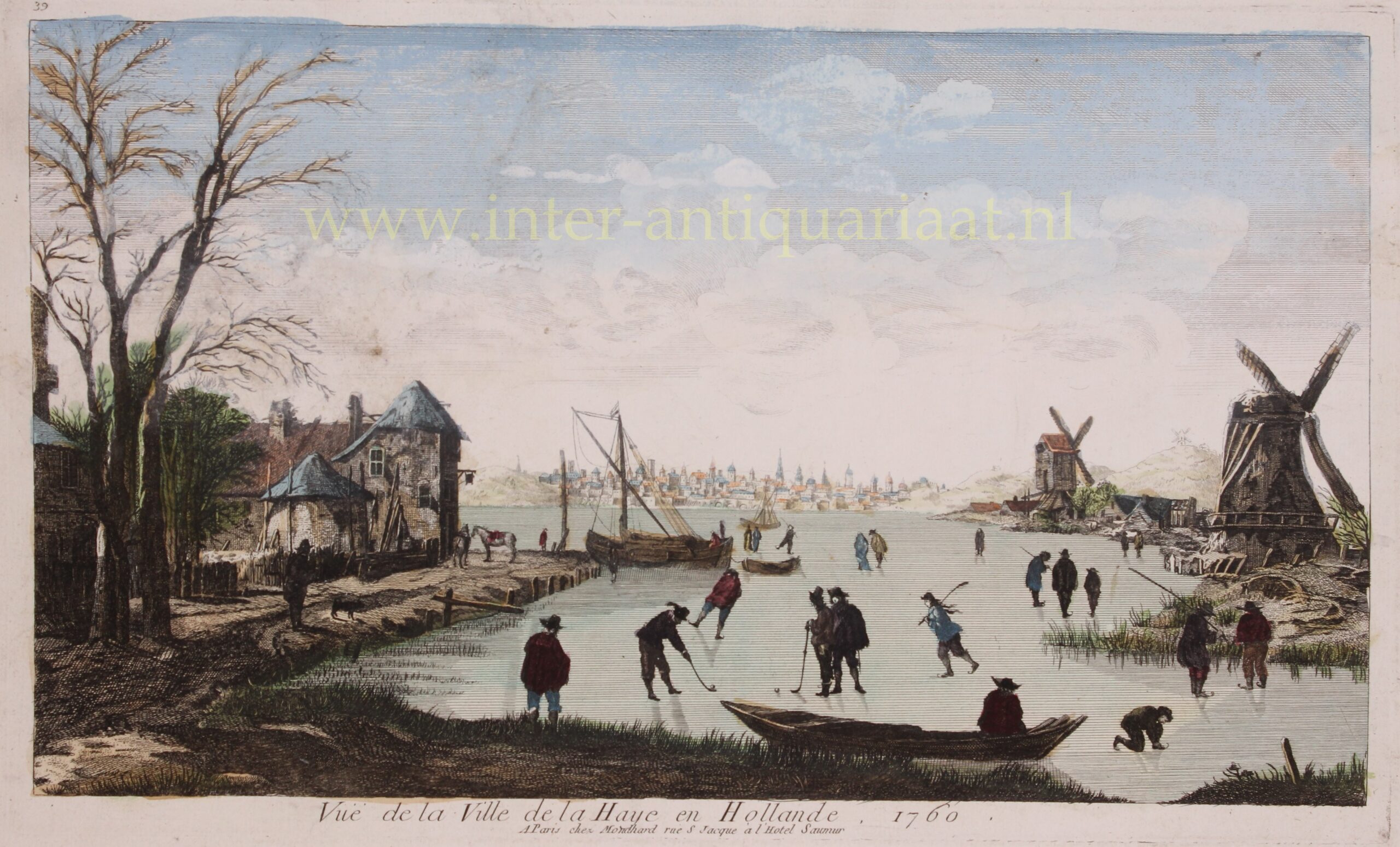 Mondhare-- Louis-Joseph (1734-1799) - The Hague, winter scene - Louis Joseph Mondhare, 1760