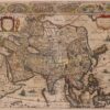 17th century map of Asia by Jodocus Hondius