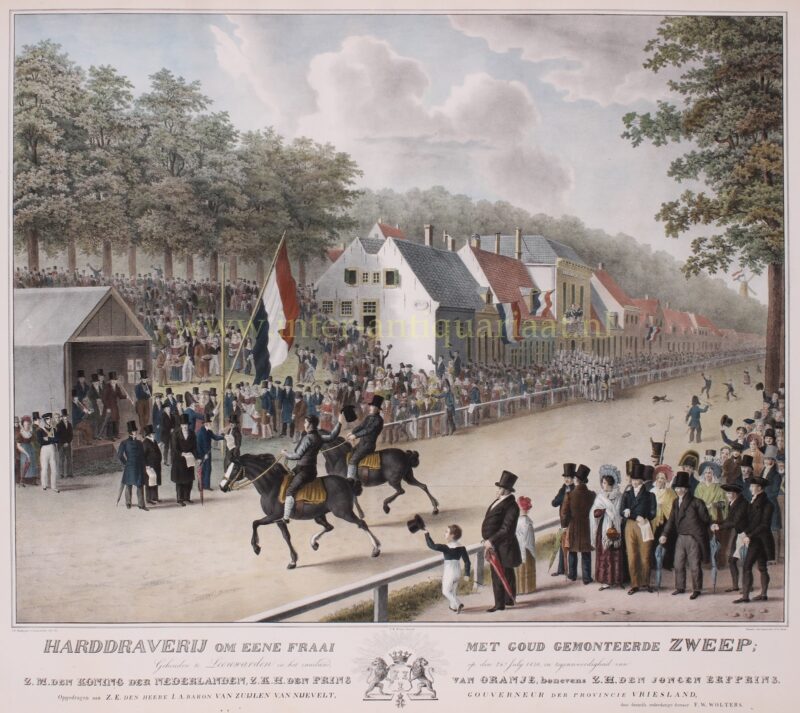 Horse racing in Leeuwarden – after Jan Hendrik Matthijsen, 1831