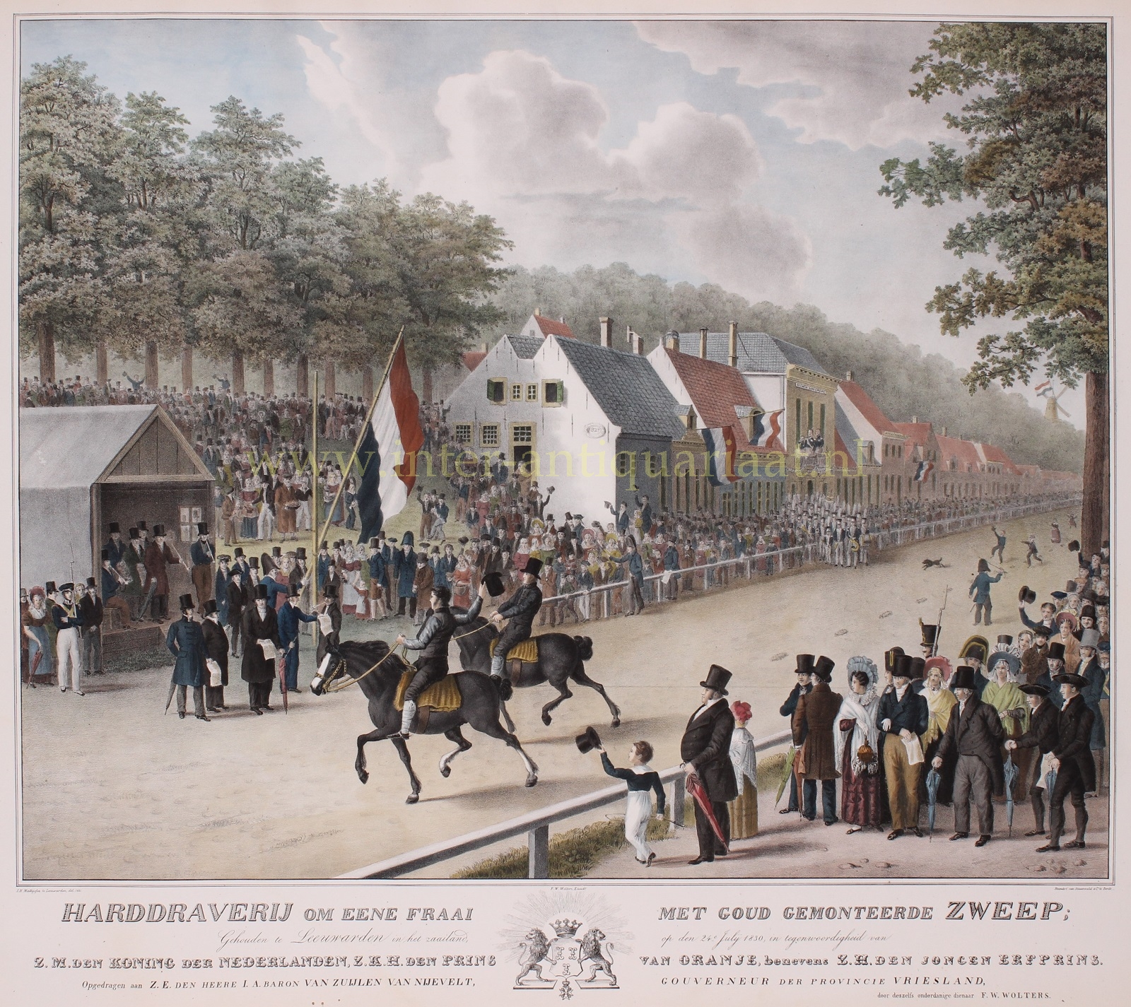  - Horse racing in Leeuwarden - after Jan Hendrik Matthijsen, 1831